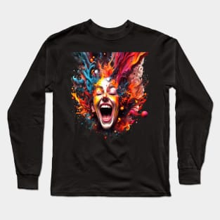 Visualisation Of Laughter And An Artists Happy Place Long Sleeve T-Shirt